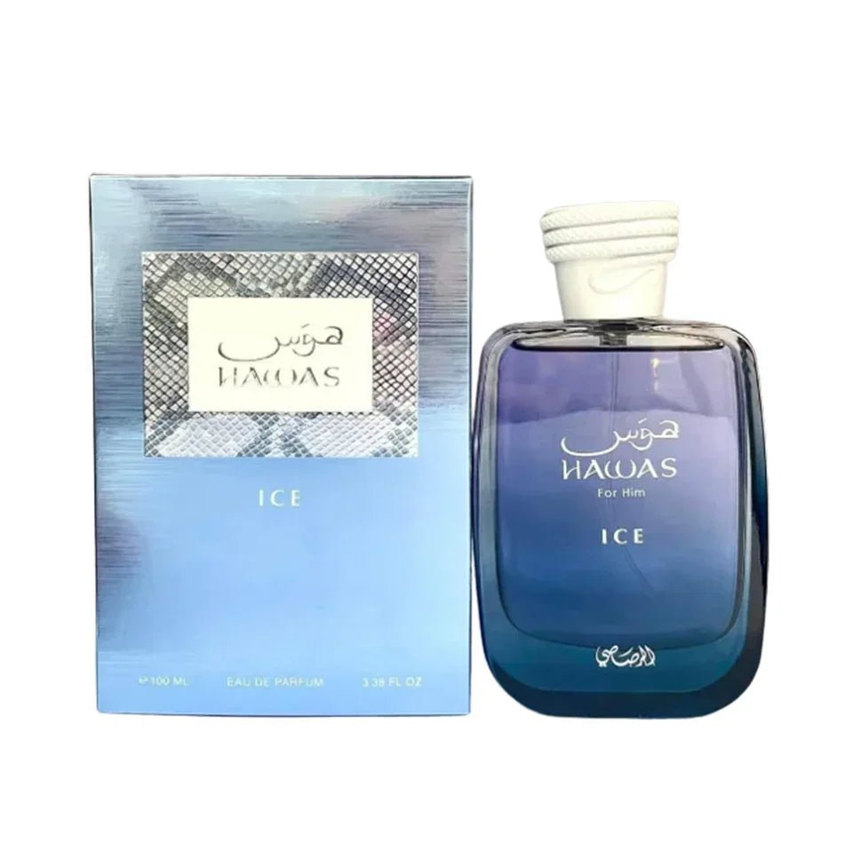 RASASI HAWAS ICE EAU DE PARFUM 100ml - Fresh Masculine Scent RASASI HAWAS ICE EAU DE PARFUM 100ml - Fresh Masculine Scent