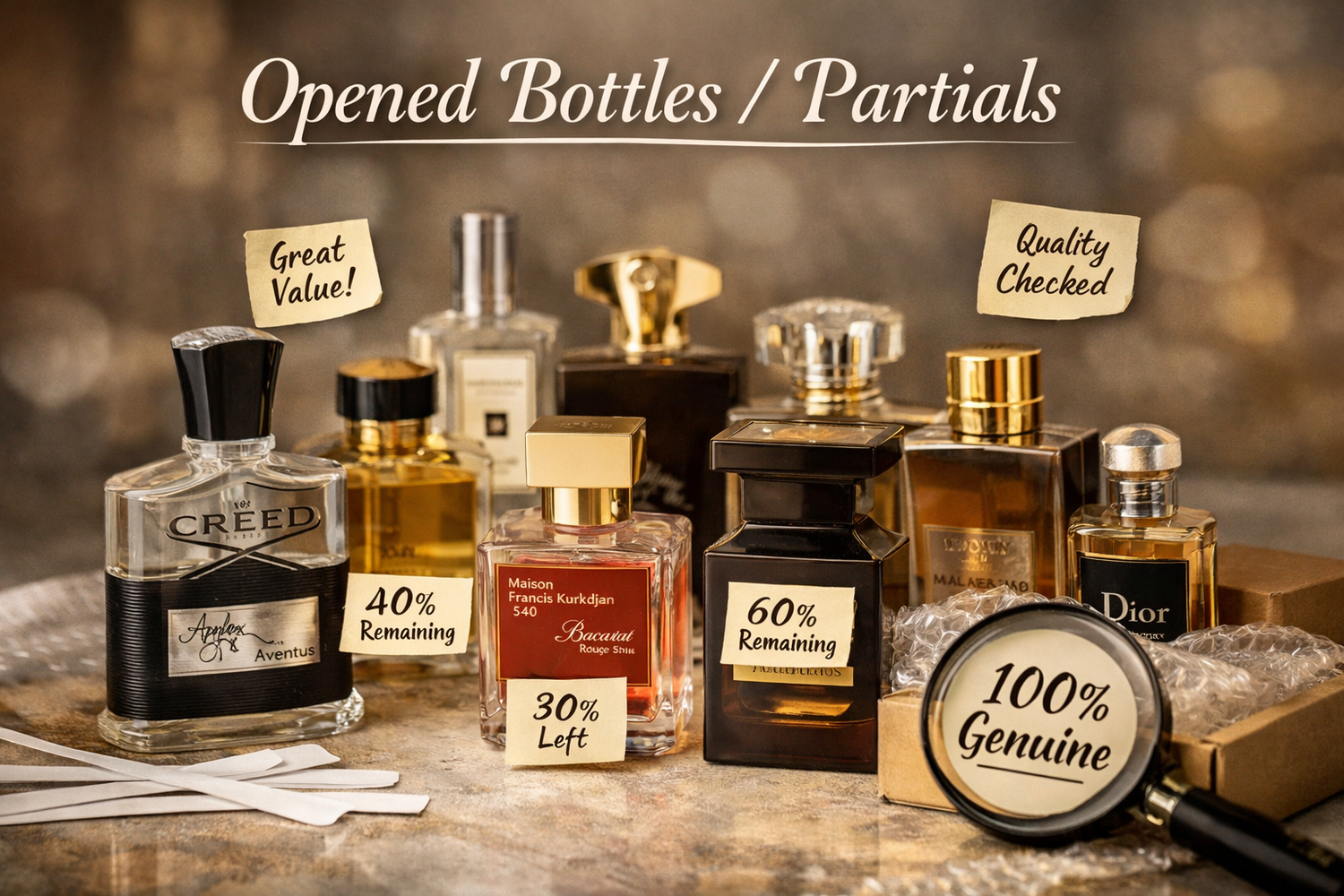 Opened Bottles / Partials