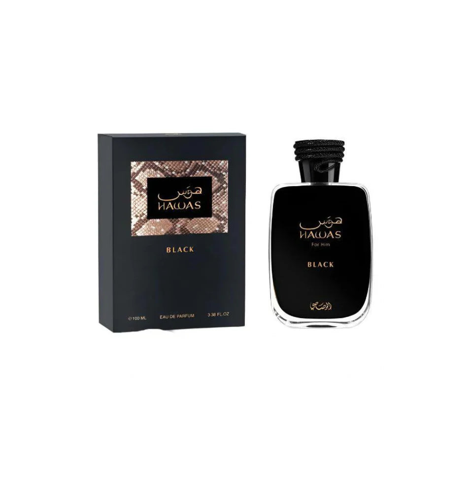RASASI HAWAS BLACK EAU DE PARFUM 100ML - BOTTLED BLISS
